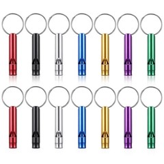 14 Pcs Aluminium Safety Whistle Keychain, Survival Safety Whistle Loud Sound …