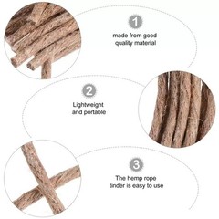 10 Magnesium Shaving Bags + 20 Wax Ropes Fire Starter Kit Camping Hiking Outdoor