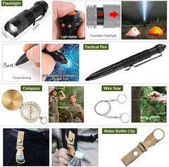 Tactical Emergency Survival Kit Outdoor Sports Hiking Camping SOS Tool Equipment