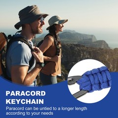 Paracord Keychains, Paracord Keychain with USA Flag, Dark Blue