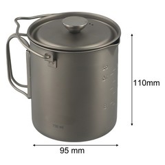 Sleek and Functional Titanium Coffee Cup for Traveling and Backpacking
