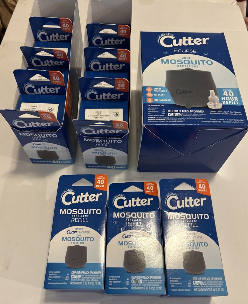 Cutter Eclipse Zone Mosquito Repellent Rechargeable w/ Refill + 11 Refills 40hr