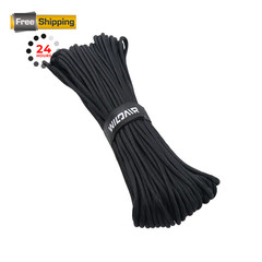 WILDAIR 750lb Paracord Parachute Cord Lanyard Ropes U.S. 100FT, Black