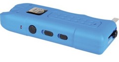 POLICE BLUE Stun Gun 4.9 Milliamp Rechargeable LED FLASHLIGHT ALARM Self Defense