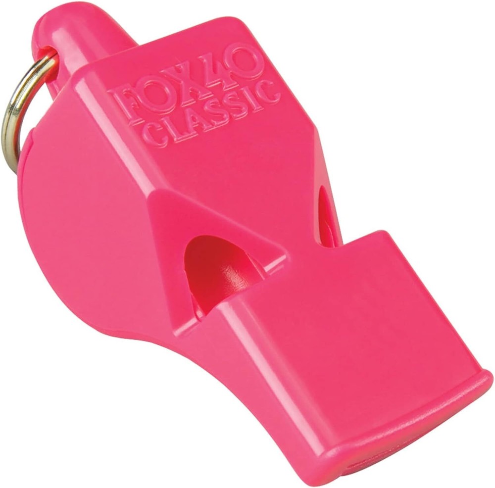 Fox 40 Classic Pealess Safety Whistle, 115 dB, Pink – 9902-0400
