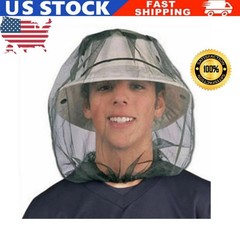 Mosquito Head Net Hat Mesh Face Cover Anti Insect Protection for Fishing Camping