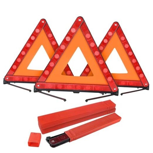 Foldable Safety Triangles – Foldable Reflective Triangles for Emergency Kits