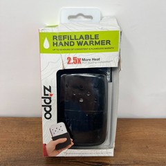 Zippo 12 Hour Refillable Hand Warmer with Warming Bag Reusable Black NOB