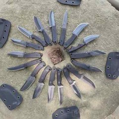 1PCS Stainless Steel Small Fixed Blade Kydex Sheath Knife G10 Handle Portable