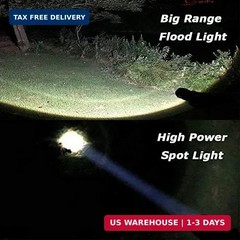 JARDLITE LED Emergency Handheld Flashlight, 4 Pack, Adjustable Focus, Water Resi
