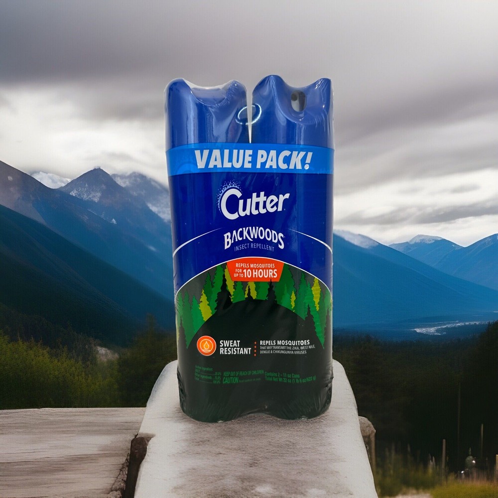 Cutter Backwoods Repels Mosquitoes Up To 10 Hours (2) 11 Oz Cans 25% Deet