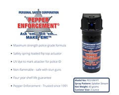 Pepper Enforcement (Pack of 4) 2 oz. Stream Pepper Spray 10% OC Police Strength