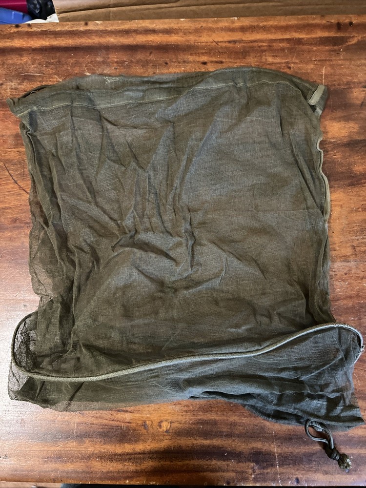 Lot Of 5 Mosquito Net Bags Open Each End W/Ripcord Head Cover/Gear/Game 16X19”