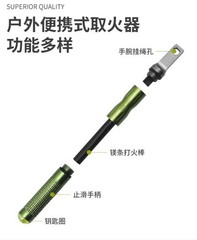 2026 Waterproof Portable Flint Fire Starter Multifunction Survival Camping Tool⭐