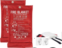 XL 59″x59″ Fire Blanket for Home – Emergency Fire Retardant Fiberglass