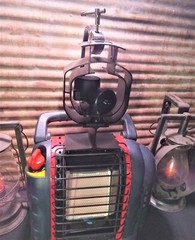 Mr. Heater «Buddy» Single Tank Wood Stove, Heat Powered Fan Mount. Custom Built.