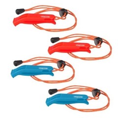 3/4 Pcs Emergency Whistle – Super Loud Survival Whistle with 4 Pcs RedBlue