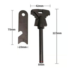 6pc Fire Starter Flint Steel Striker Survival Kit Ultimate Camping Outdoor Tool