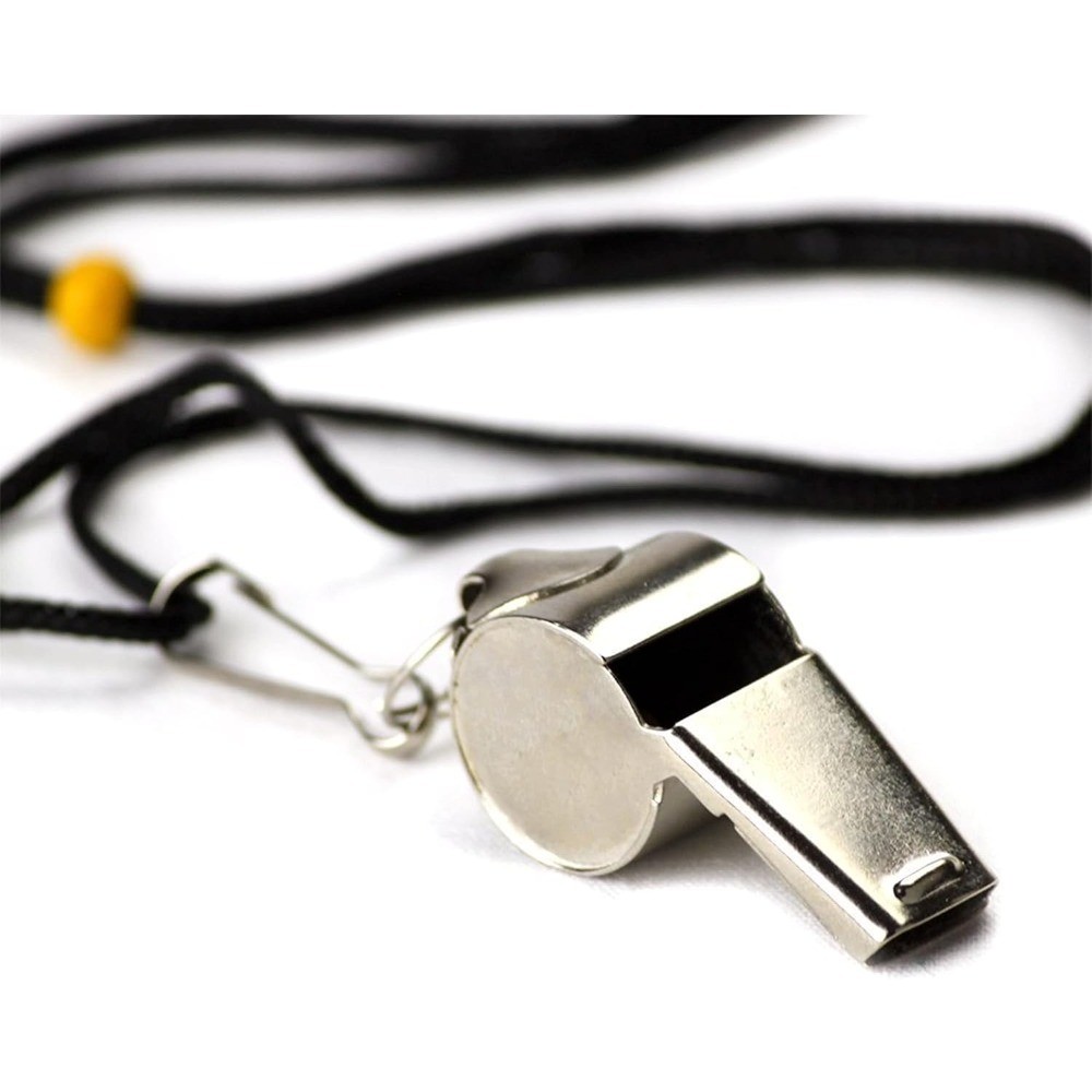 Stainless Steel Sports Whistle with Lanyard for Coaches Referees and Officials