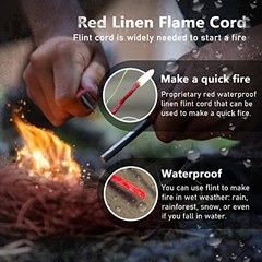 WILDAIR Paracord Survival Paracord Parachute Fire Cord Survival 25FT Army Green