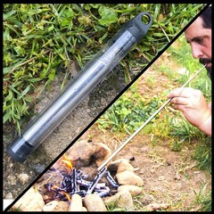 WEYLAND Bushcraft Fire Starting Kit – Ferro Rod & Magnesium Starter black