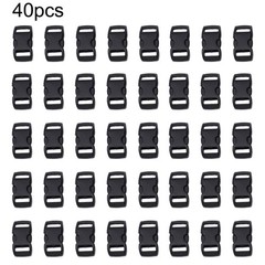 Plastic Buckle Plastic Buckle Practical Umbrella Rope 40pcs Black Bracelet