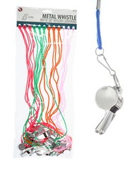 12 PCS Coach Signal Referee Loud Whistle Survival Safety Sports Basketball