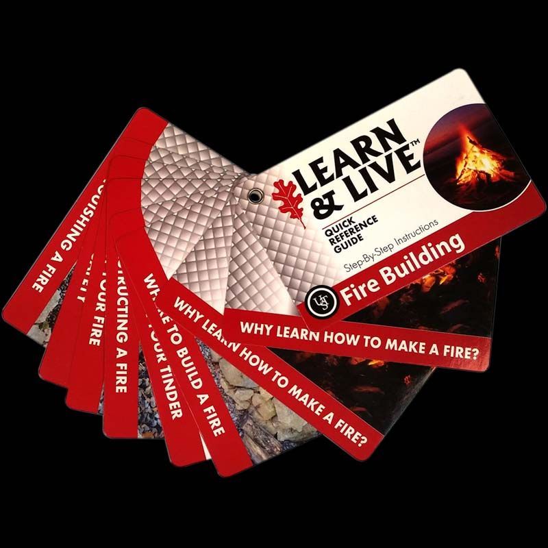 Live learn fire building cards survival tool emergency preparadness tactical UST