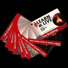 Live learn fire building cards survival tool emergency preparadness tactical UST