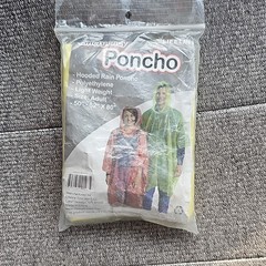 Lifeline Waterproof Hooded Rain Poncho Polyethylene Yellow Adult Lightweight