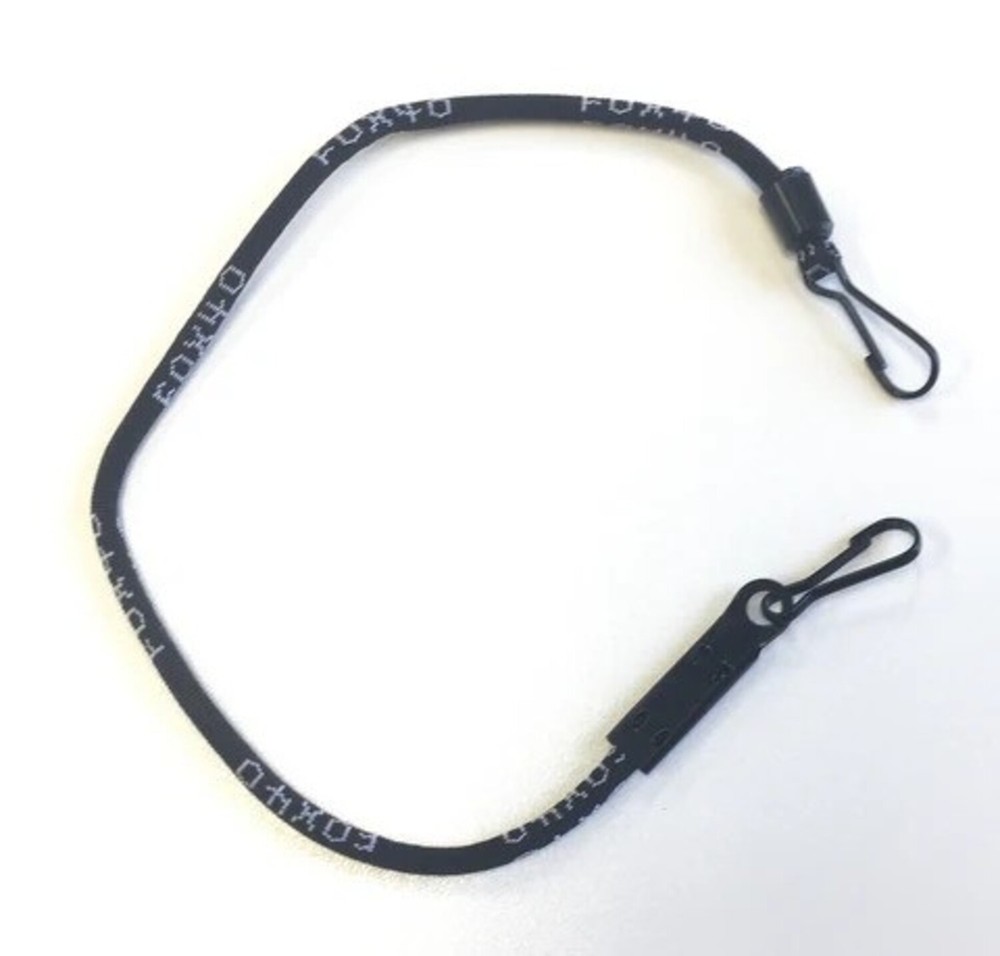 Fox 40 9″ Clipper Lanyard W/ Logo – Black With White Print