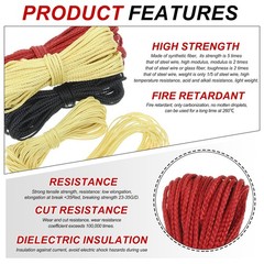 Red 1000lb 3mm Diameter 50Ft Fishing Line Wind Chime String Kite Line