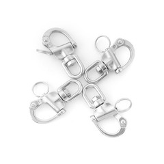316 Stainless Steel Marine Swivel Shackle Saltwater Proof for Yacht Rigging 4PCS
