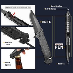 Gifts for Men Him Dad, Survival Kits and Equipment 14 Pcs, Christmas Stocking St