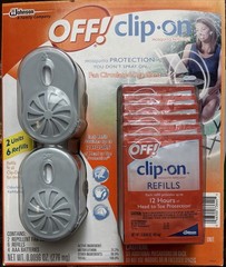 Off! Clip On Mosquito Fan Circulated Repellent 2 Units + 6 Refills Sealed NOS