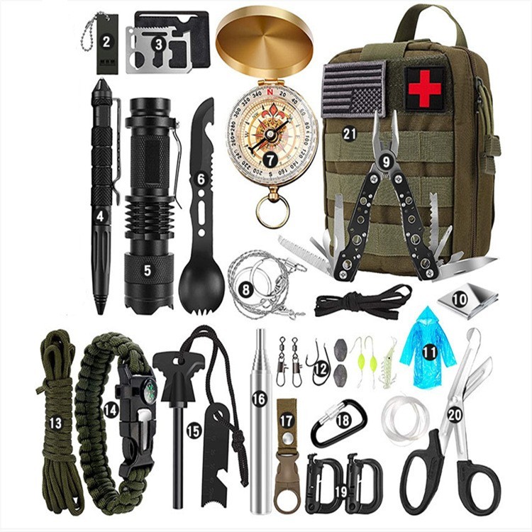 Tactical Emergency Equipment Survival Kit Outdoor Sport Hiking Camping SOS Tool