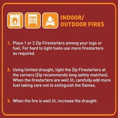 Zip 100537048 All Purpose Firestarter Cubes 16 Count, White Label