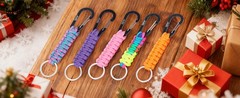 Carabiner Keychain,Paracord Keychain Small Aluminum Clip D Ring for Camping,