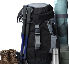 4Pcs Climbing Stick Holder, Hiking Trekking Pole Backpack Bungee Straps, Adjusta