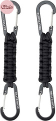 Paracord Keychain Carabiner Clip, D Ring Lanyard Hanger Stroller Hook for Water