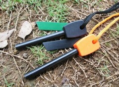 2 Fire Steel Sets For Emergency Camping Survival Magnesium Torch Flint
