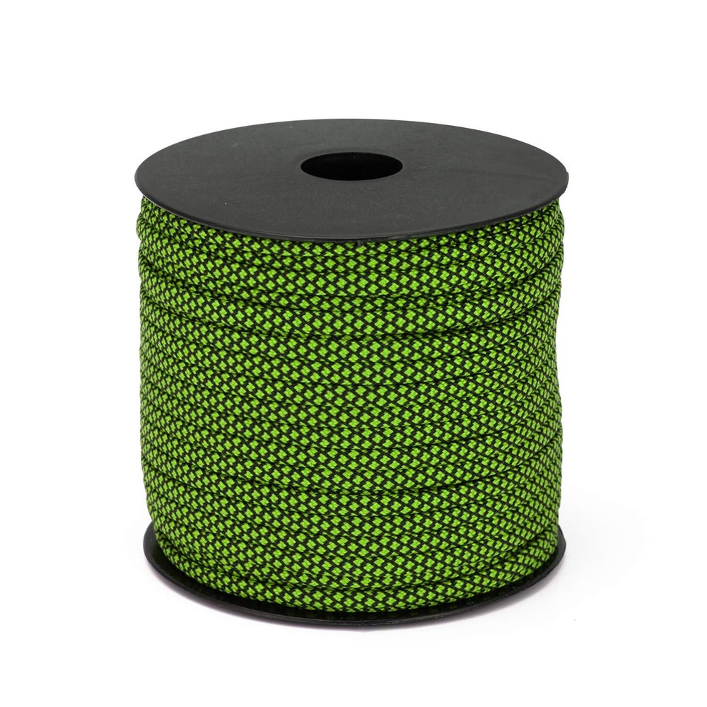 7 Strand Core 550lb Paracord Parachute Cord Lanyard Mil Spec Green & Black