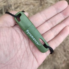 2Packs Ferro Rod Fire Starter for Camping, Ferrocerium Flint and Deep Green
