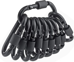Camping power pack Aluminum D Ring Key Rings, Tree Hanger Gear(Bulk 3 Sets)