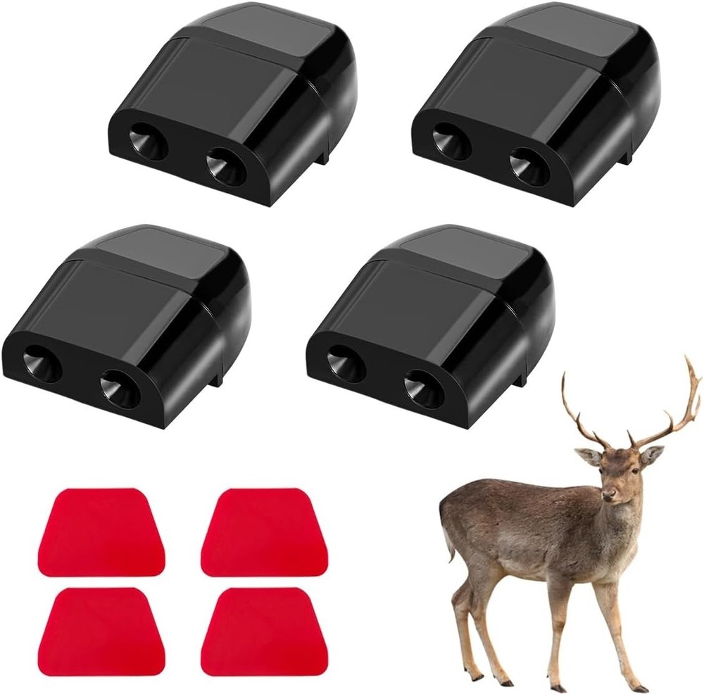 4 Pcs Deer Whistles for Car, Automotive Deer Warning Whistle Devices, Animal War