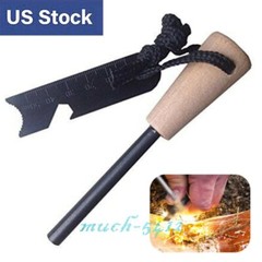 Fire Starter Flint Scraper Striker Survival Gear Ferro Rod Outdoor Camping Tool