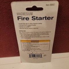 Magnesium Fire Starter Camping Backpacking Survival Flint Steel Camp Emergency