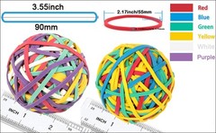 Rubber Band Ball 2 pack Size 33 Rubber Bands 300pcs Wide Strong | Colors Rubber