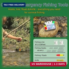 Mini Survival Fishing Kit Compact Emergency Gear for Camping Hiking