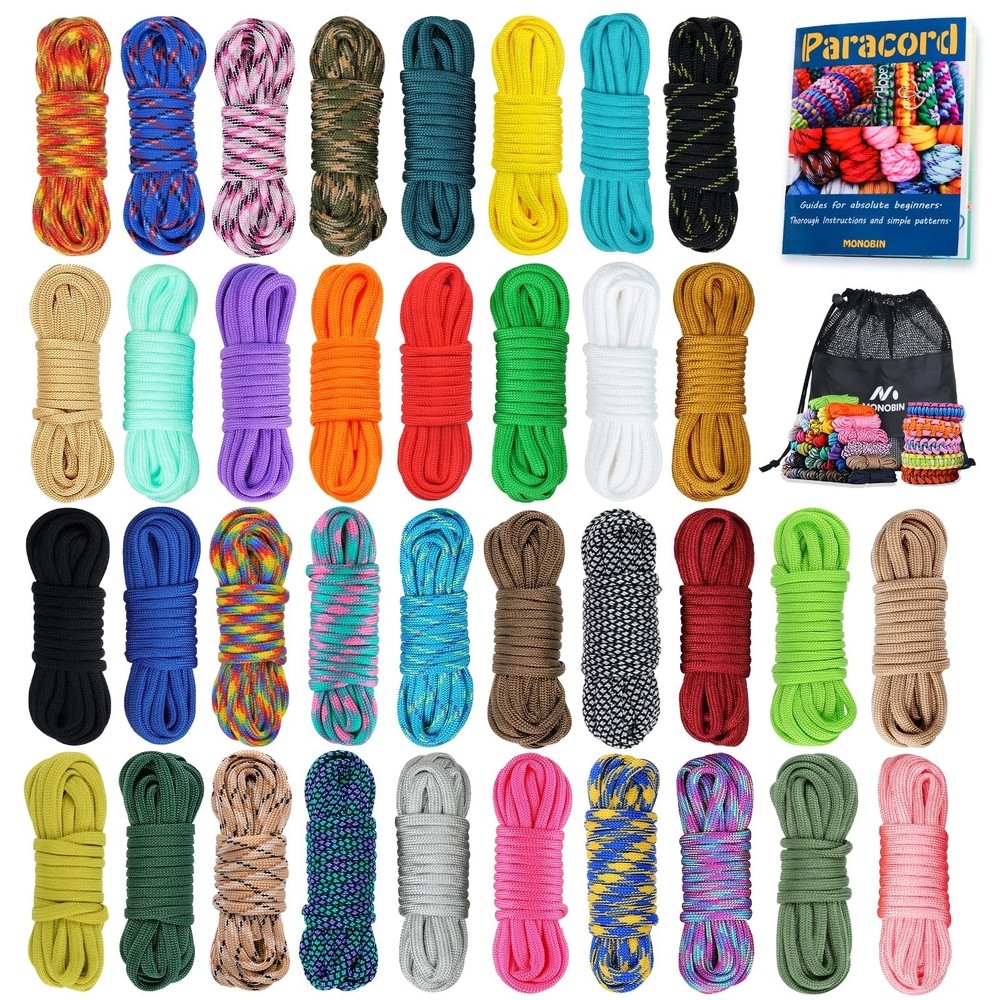MONOBIN 36 Colors 10ft Paracord 550 Combo kit, Paracord Bracelets Making kit …